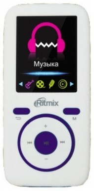 Плеер Ritmix RF-4450 4Gb, белый/фиолетовый